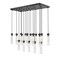 Z-Lite Beau Linear Chandelier, 17-Light, 18 In.W x 42 In.L x 12.75 In.H, Matte Black/Clear 740P-17L-MB - alternate 6